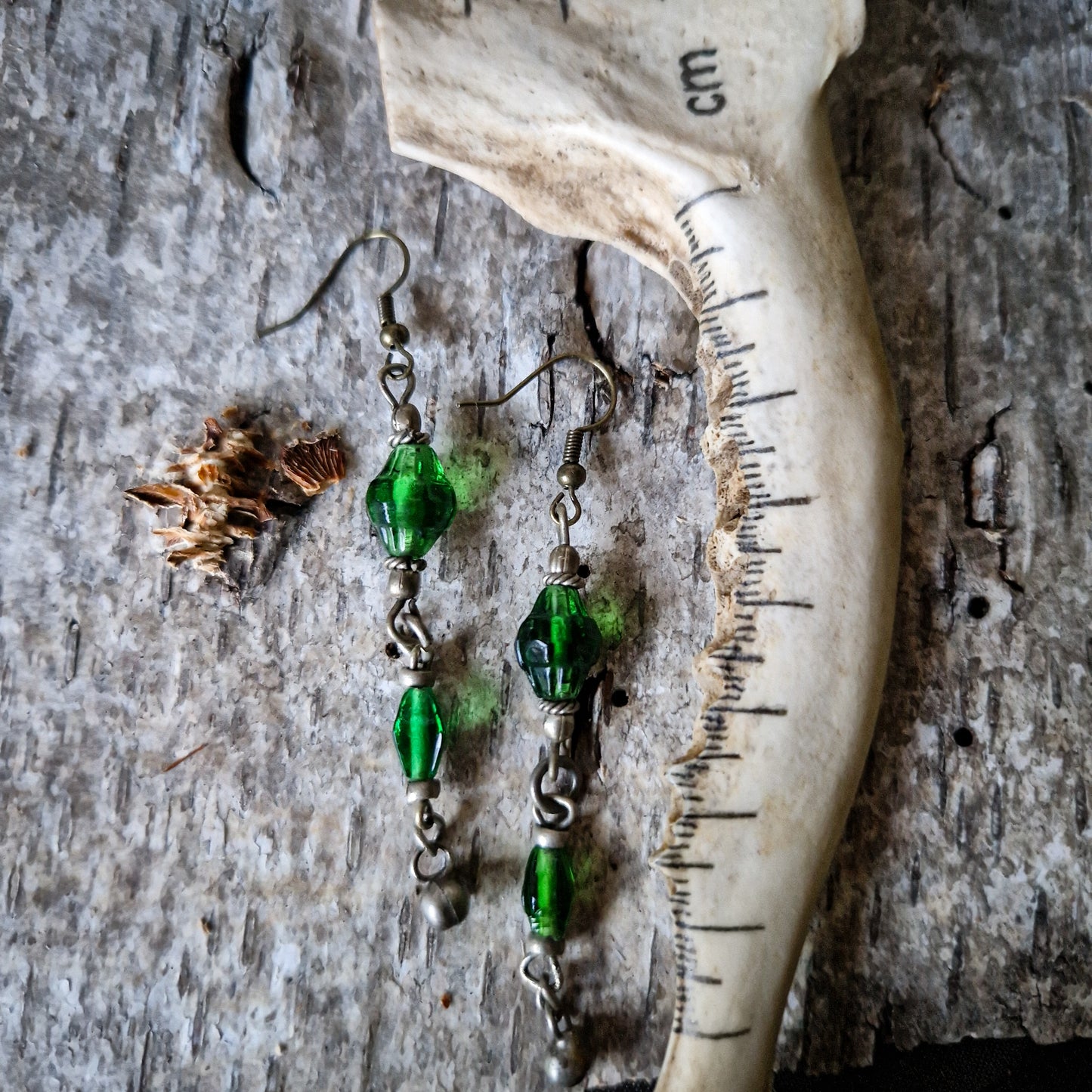 Earrings in green