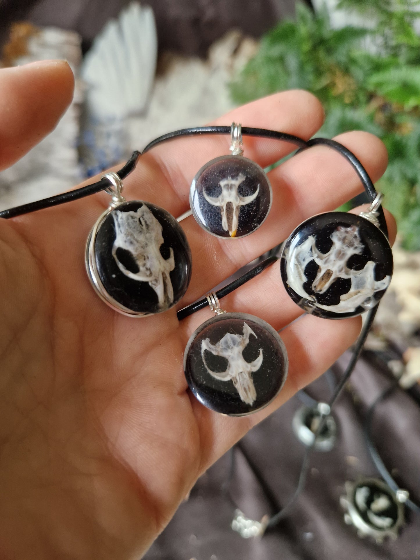 Mouse skull pendants