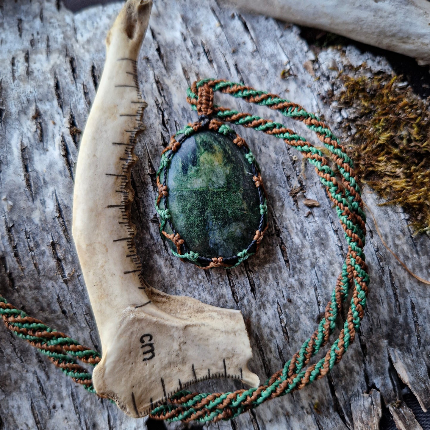 Mossy agate necklace