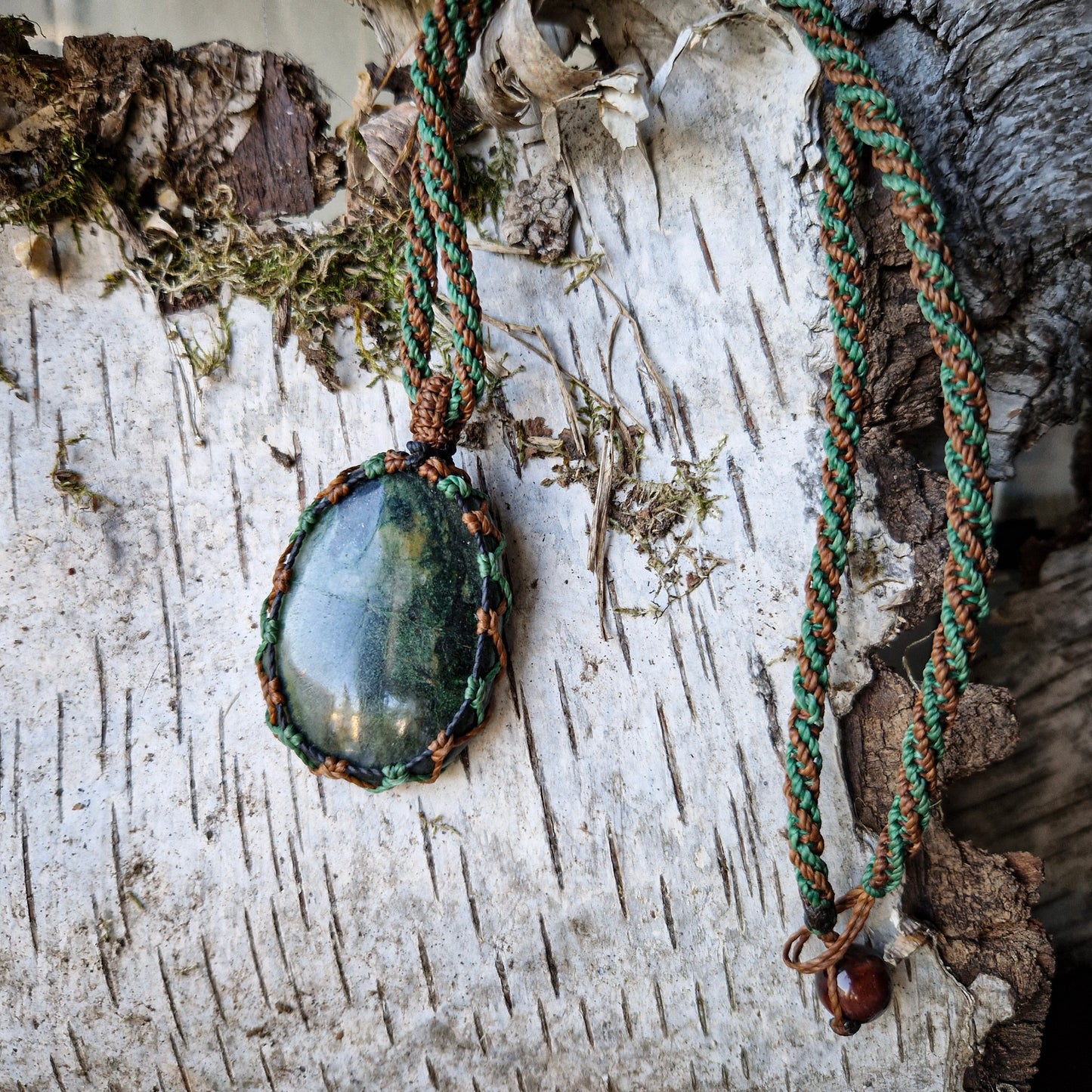 Mossy agate necklace